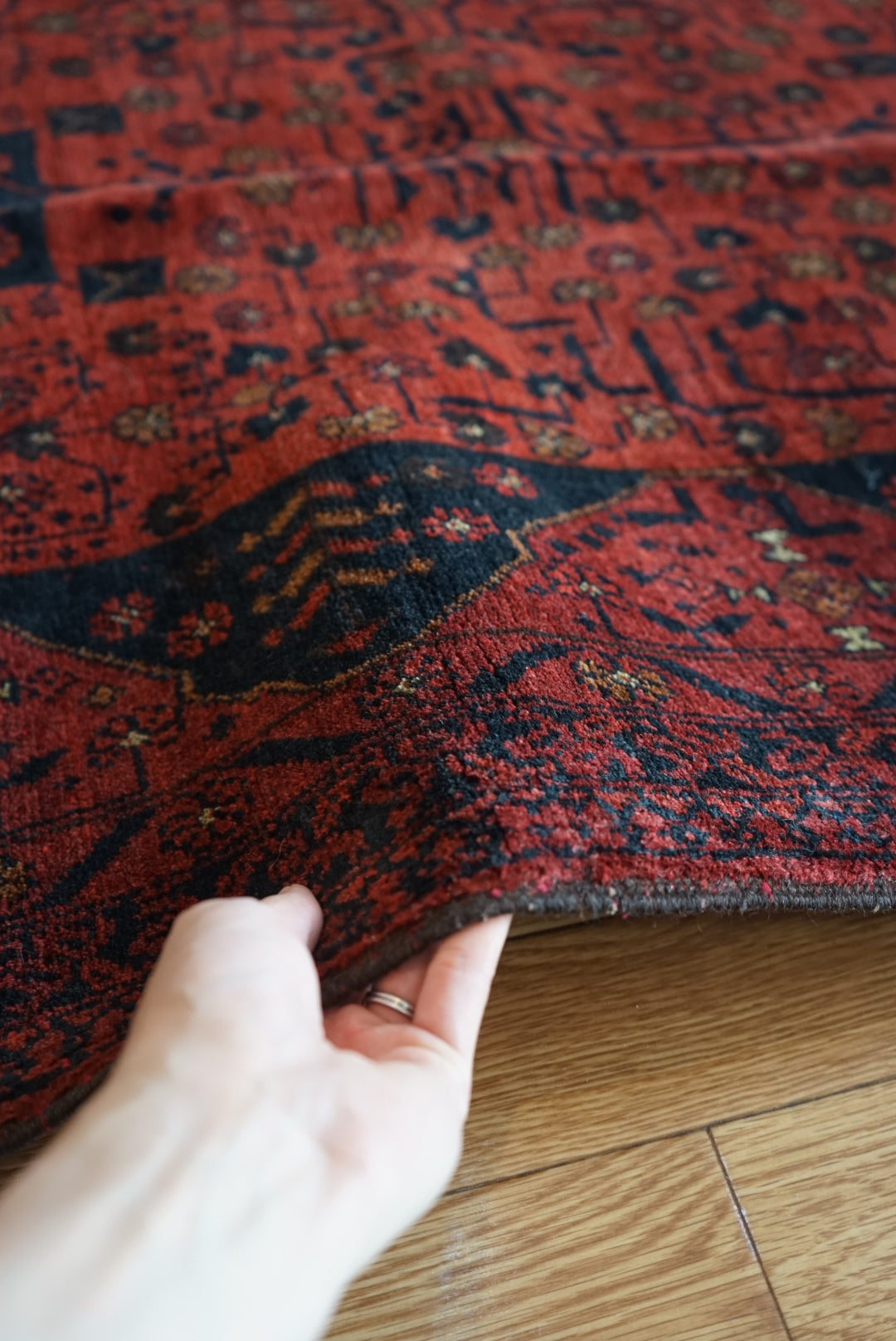 Afghanistan Old Turkmen RichRed 1970年代 177.5 × 142.5 cm No.AF2524