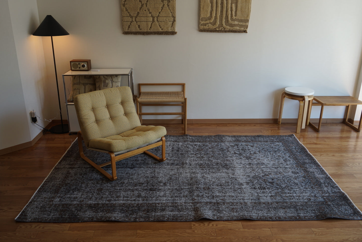 Türkiye Old Isparta Gray , Brown Overdye 1960年代 259 × 162.5 cm No.TR25403