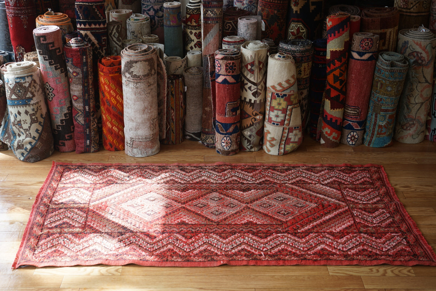 Türkiye Old Kilim Red 1970年代 180 × 88 cm No.TR25268