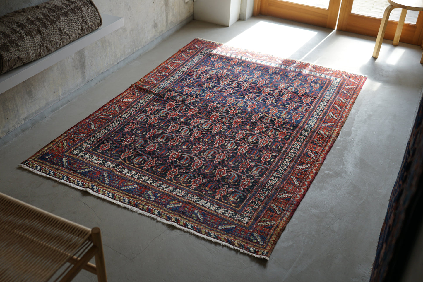 店頭販売 Iran Antique Afshar Boteh Jegheh Bibi Baft IRAN 1770-1790年代 197 × 138 cm