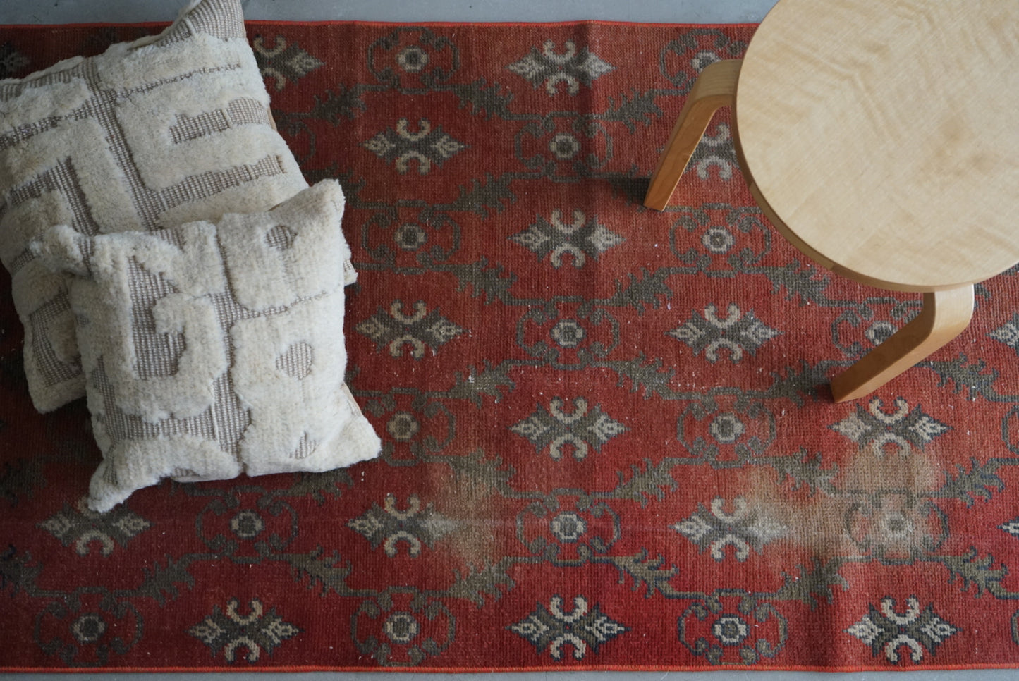 TURKEY OLD ISPARTA BLOOD ORANGE 1970年代 172 × 86 cm No.TR25150