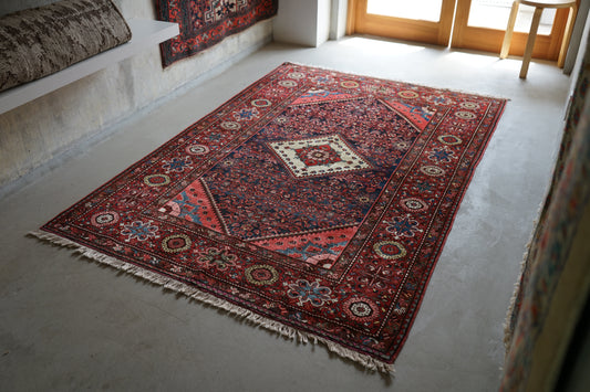 店頭販売 IRAN ANTIQUE BOLCHALO HAMADAN 1820年代 210 × 138 cm