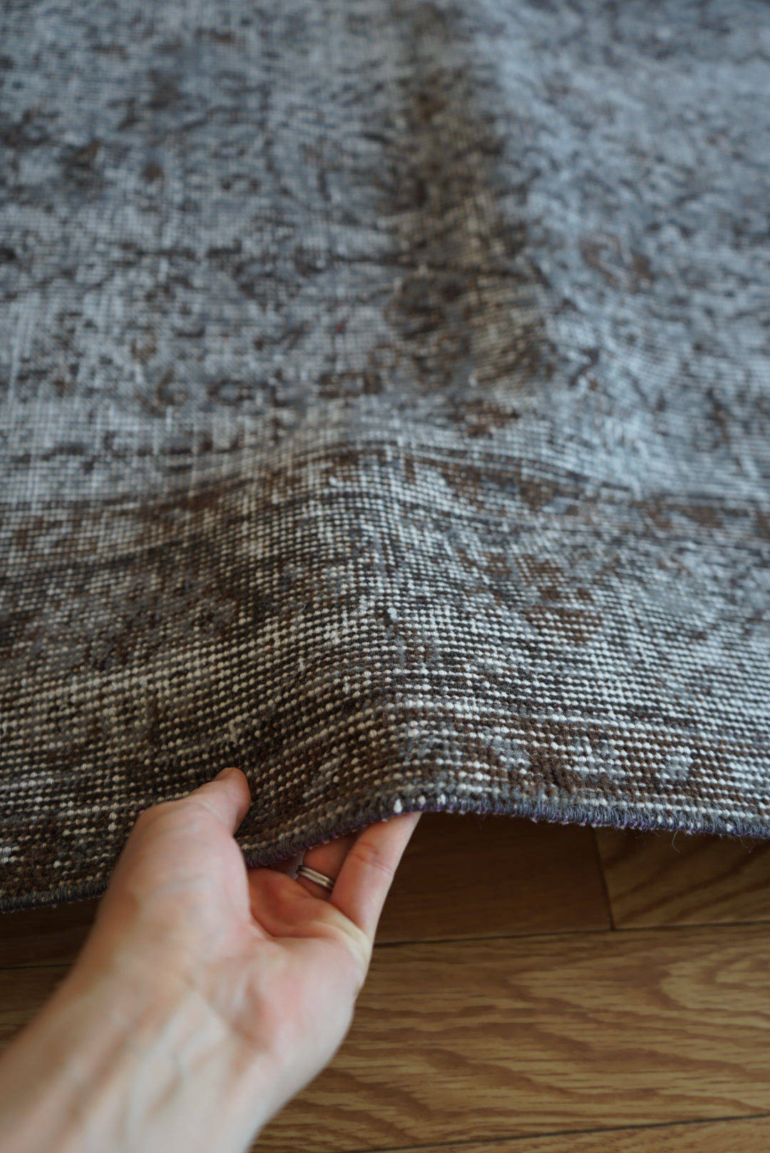 Türkiye Old Isparta Gray , Brown Overdye 1960年代 259 × 162.5 cm No.TR25403
