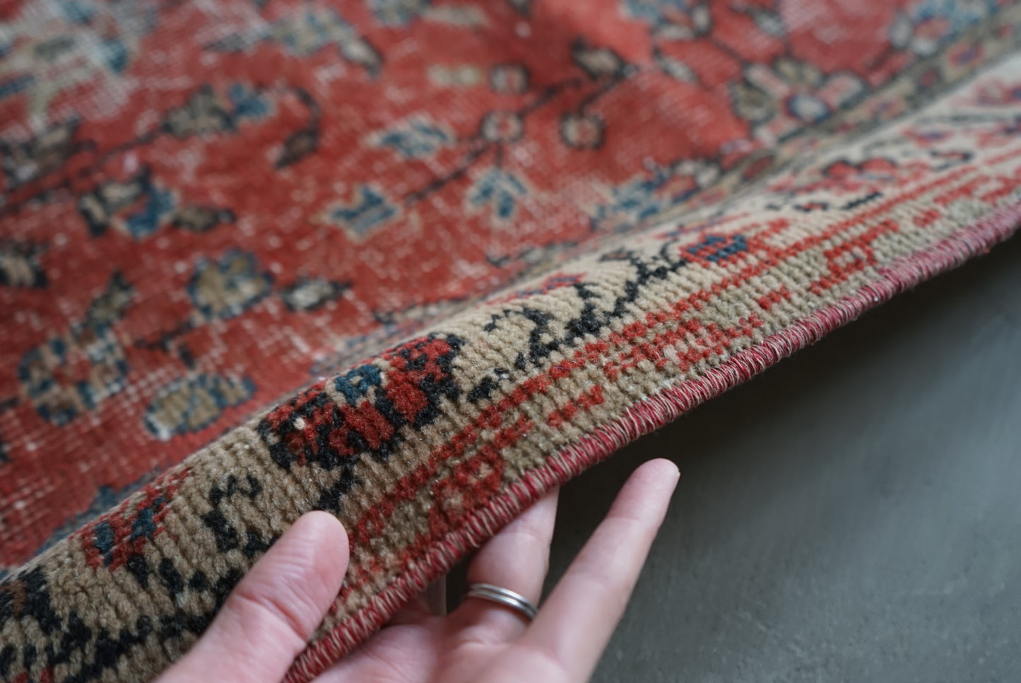 Türkiye Old Isparta Floral Red Runner 1970年代 199 × 89 cm No.TR25257