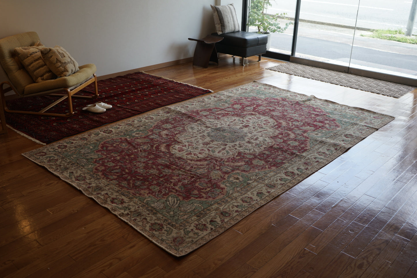 Türkiye Old Isparta Medallion Red , Green 1960年代 283 × 172 cm No.TR25383