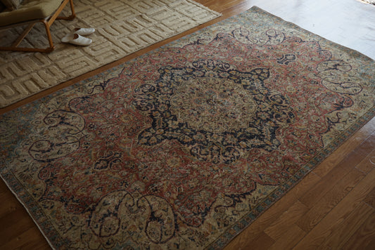 Türkiye Old Oushak Pink Medallion 1970-1980年代 265 × 159 cm No.TR25313
