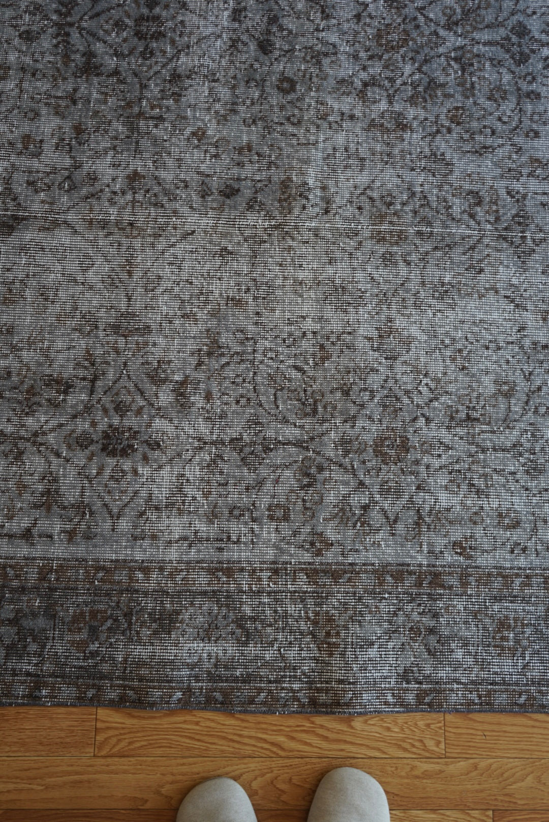 Türkiye Old Isparta Gray , Brown Overdye 1960年代 259 × 162.5 cm No.TR25403