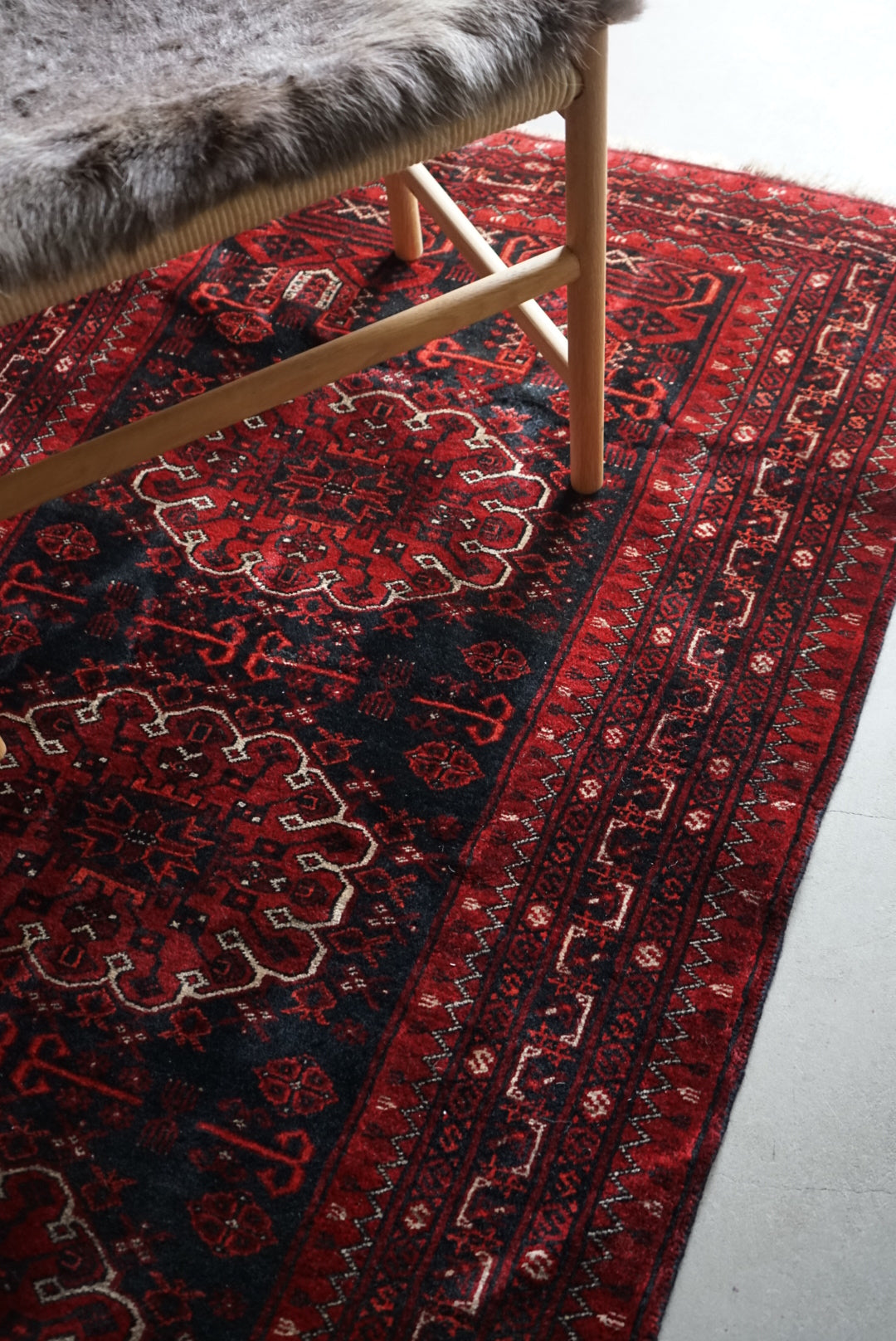 Afghanistan Old Turkmen Rich Black 1960年代 180 × 100 cm No.AF2519