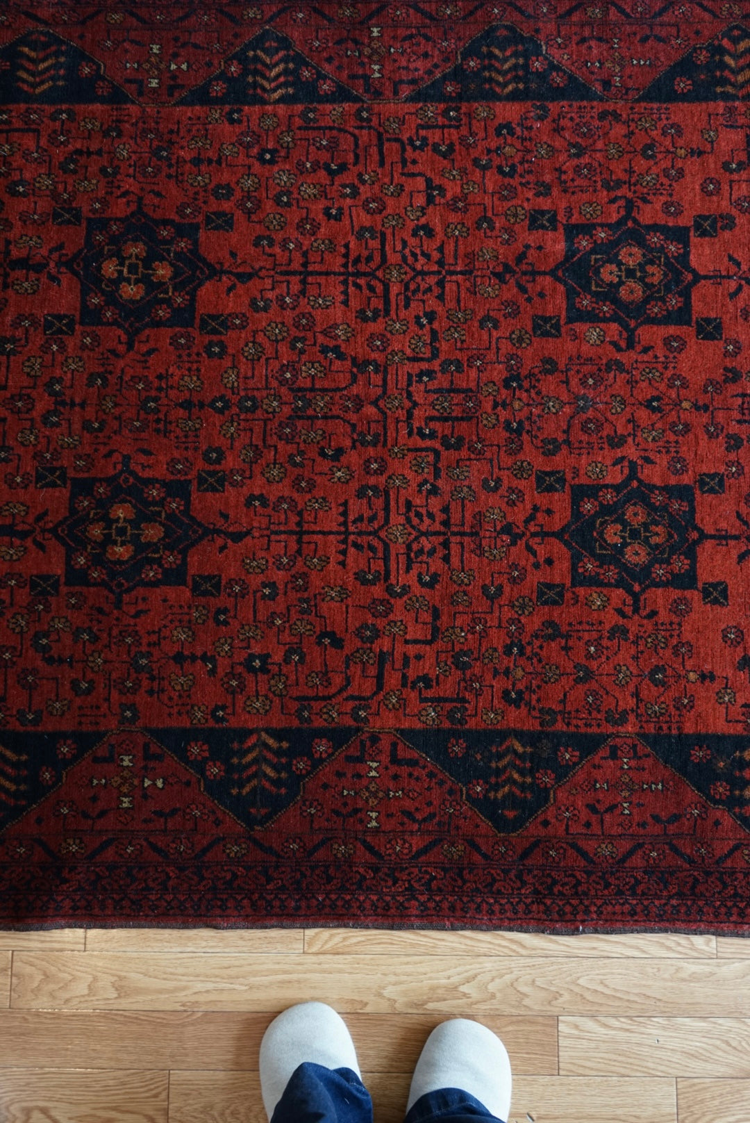 Afghanistan Old Turkmen RichRed 1970年代 177.5 × 142.5 cm No.AF2524