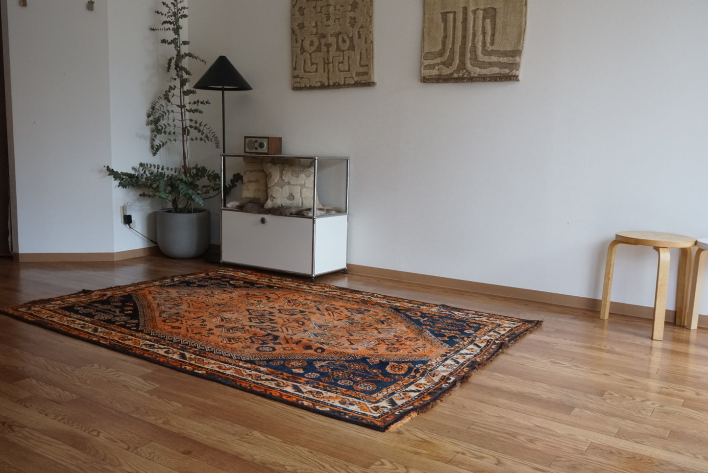 店頭販売 IRAN ANTIQUE SHIRAZ QASHQAI BASSERI 1870年代 217 × 150 cm