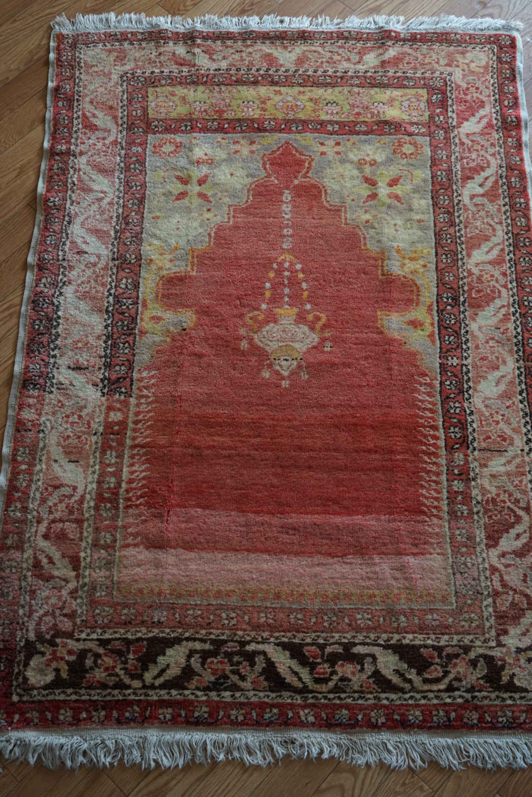 Tribal rug Türkiye Old Kayseri Prayer 1980年代 165 × 112 cm No.TR25535 / 国内送料無料・羊毛手織り絨毯