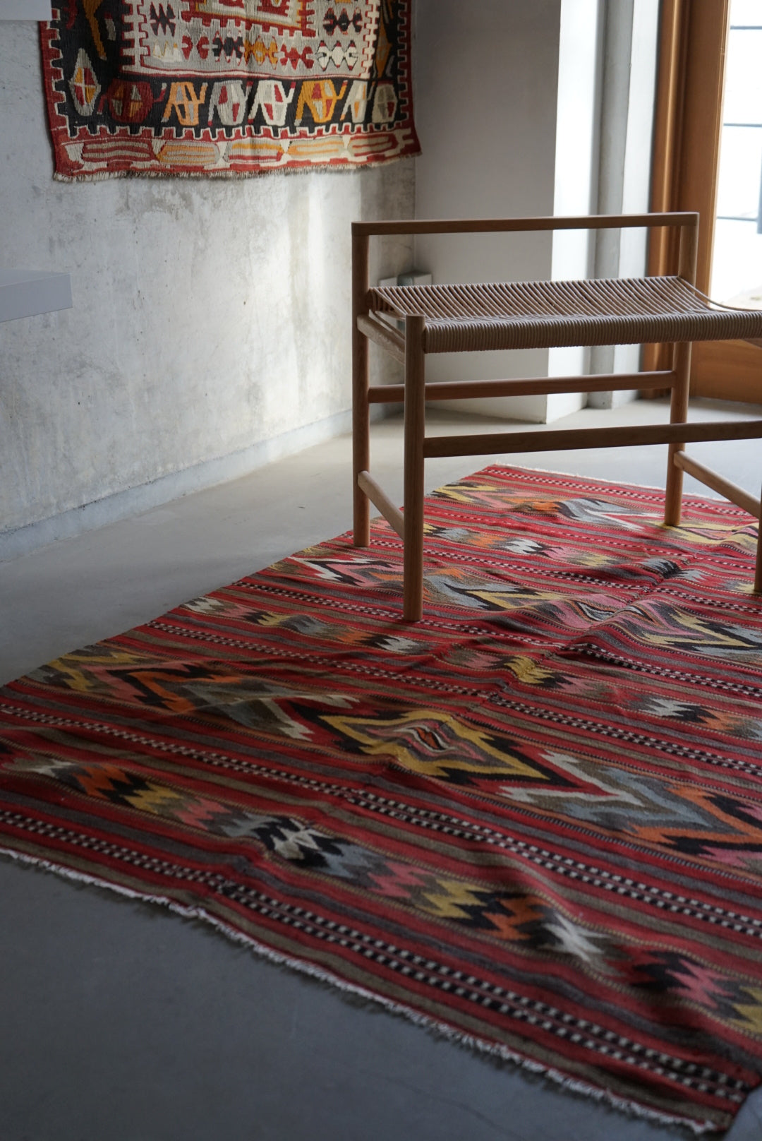 TURKEY BALKAN OLD KILIM 1950-1960年代 159 × 116 cm