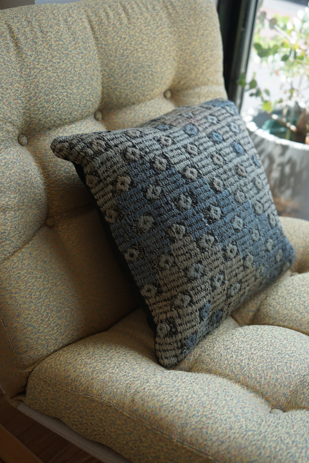 Türkiye Old Kilim Cushion Cover Green 40 × 40 cm No.TR25366