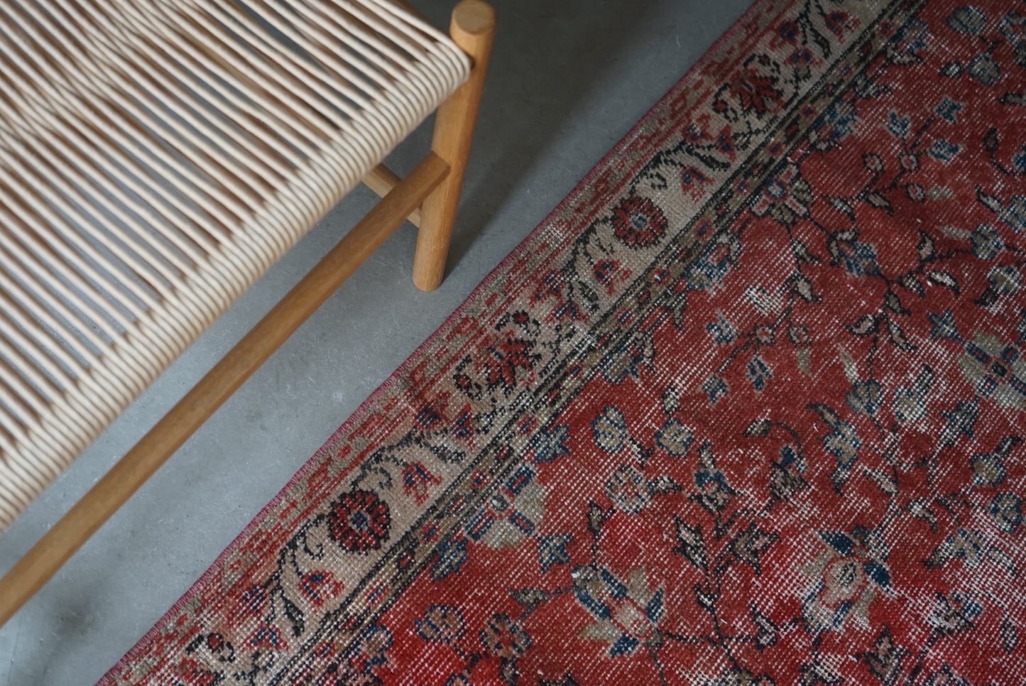 Türkiye Old Isparta Floral Red Runner 1970年代 199 × 89 cm No.TR25257