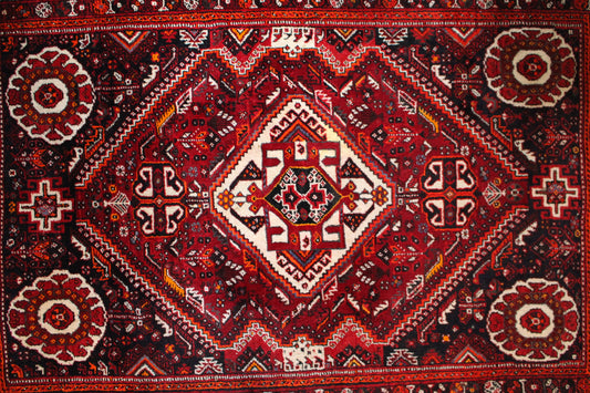 IRAN ANTIQUE SHIRAZ QASHQAI 
HASSAN ABAD 1910年代 166×112cm