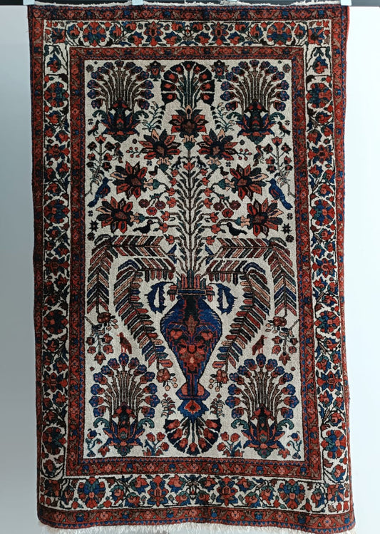 IRAN ANTIQUE SHIRAZ QASHQAI 
ABADEH 1840年代 152×100cm