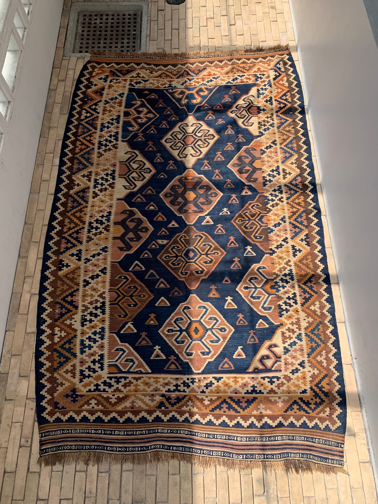 Iran antiques | Qashqai Kashkoli Kilim 1880年代 270×159.5cm