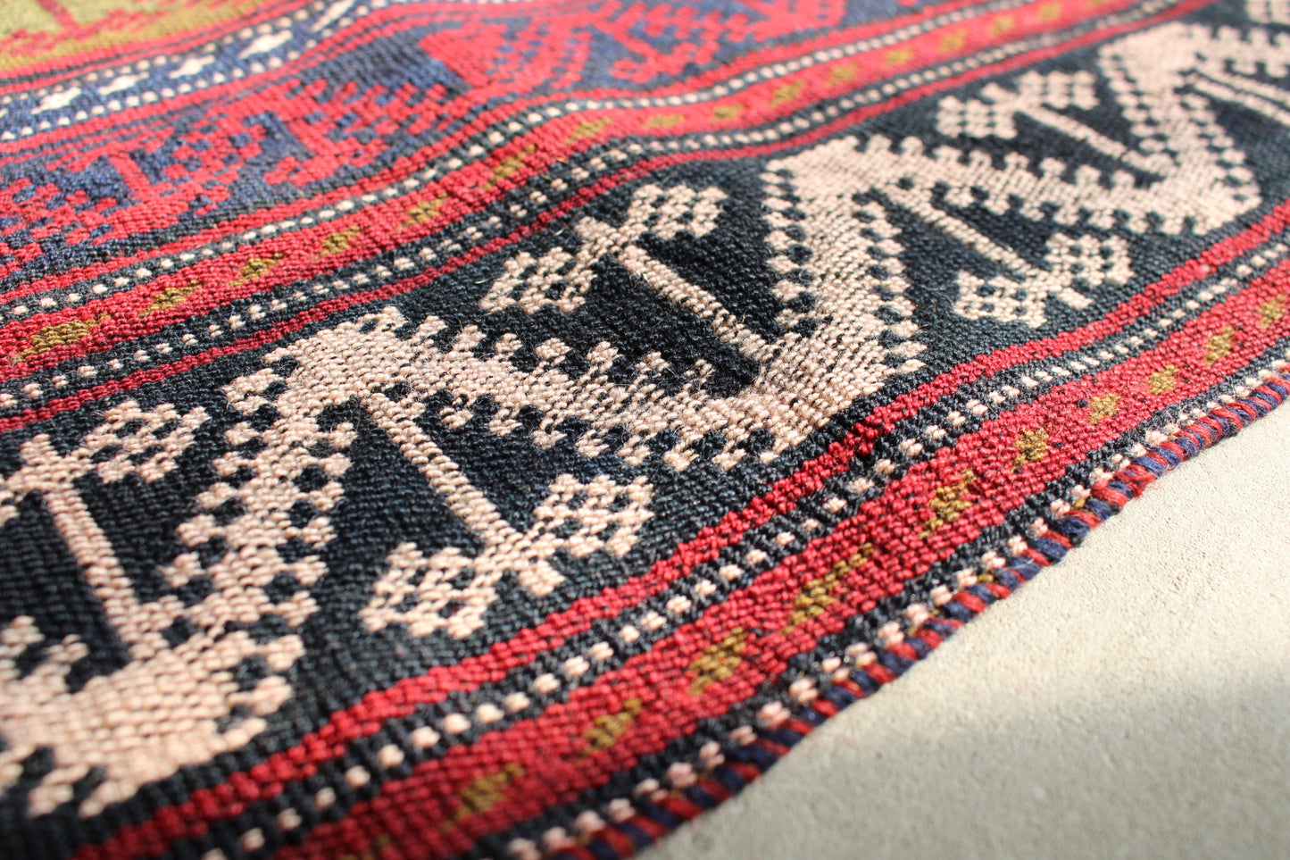 店頭販売 IRAN ANTIQUE KURDISTAN JAJIM 
 1900年代 160 × 75 cm