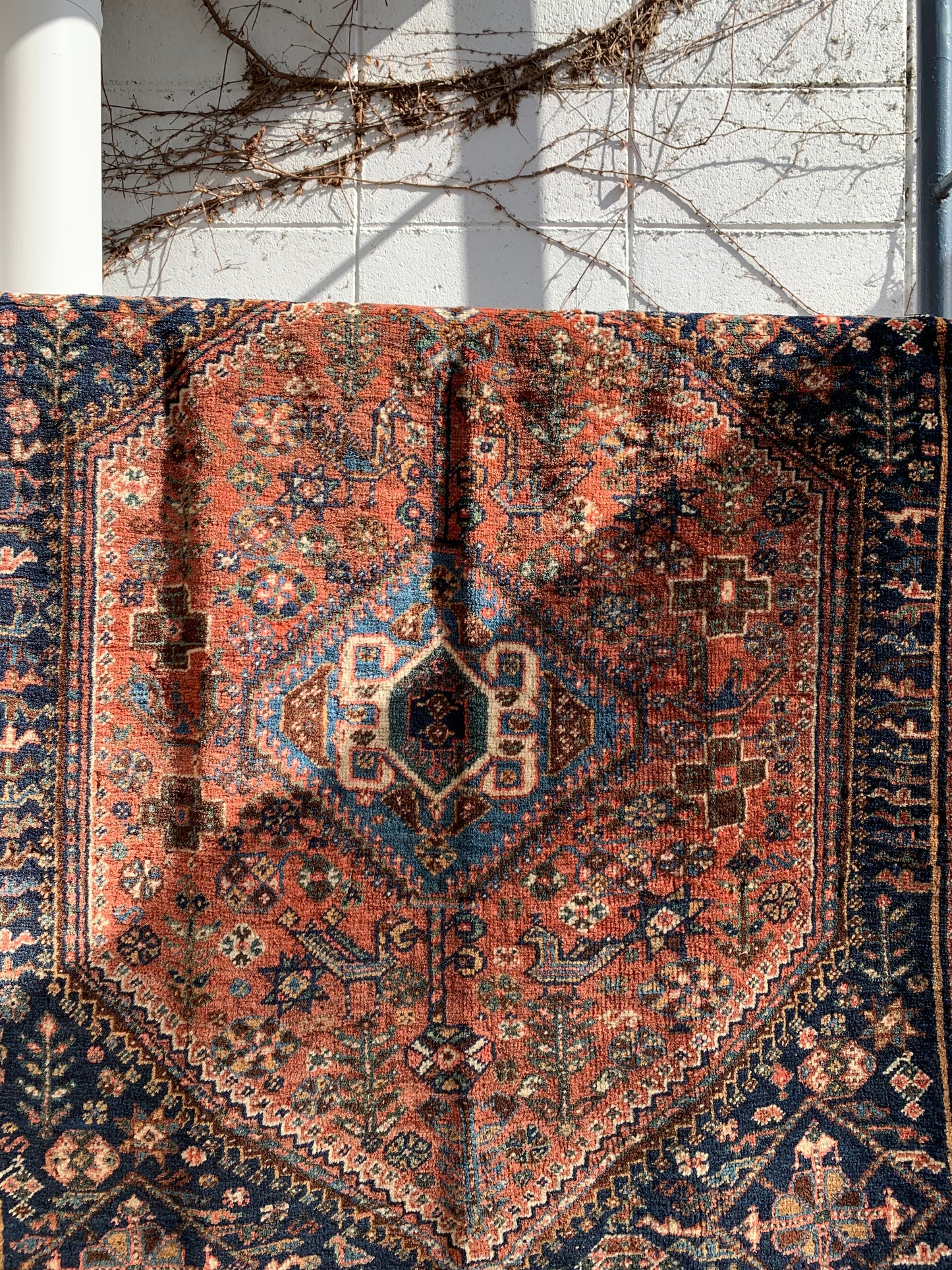 IRAN ANTIQUE SHIRAZ KHAMSEH 
BAGH-E ANARI 1880年代 154×123cm