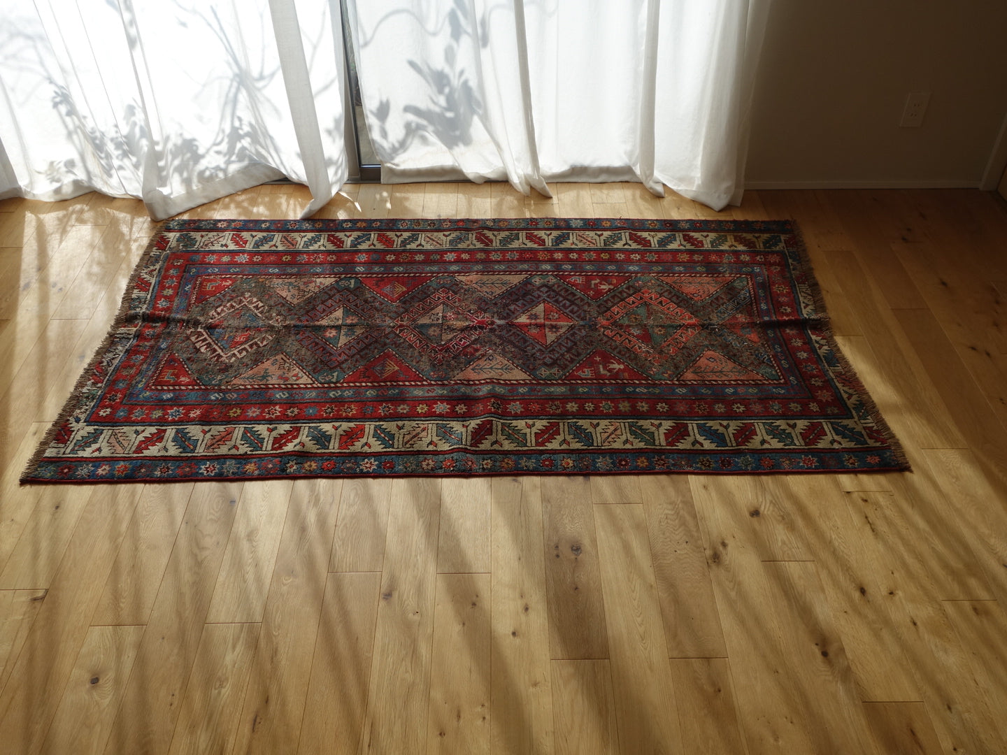 店頭販売 IRAN ANTIQUES CAUCASUS KAZAK RUNNER 1820年代 208 × 115 cm