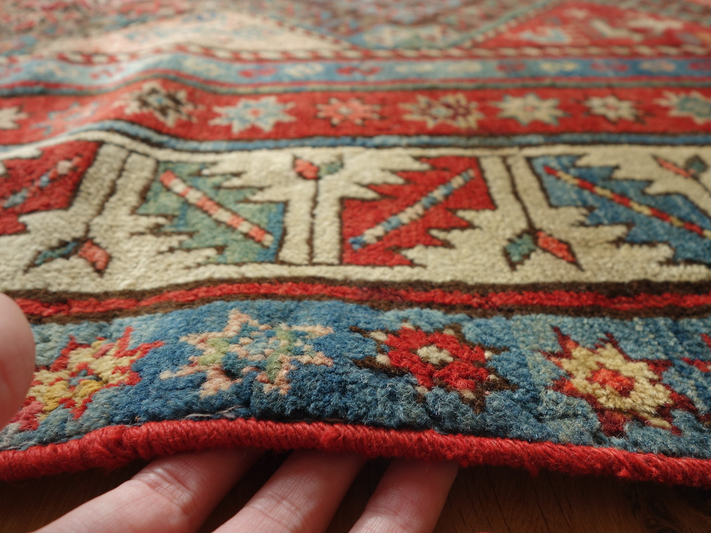 店頭販売 IRAN ANTIQUES CAUCASUS KAZAK RUNNER 1820年代 208 × 115 cm