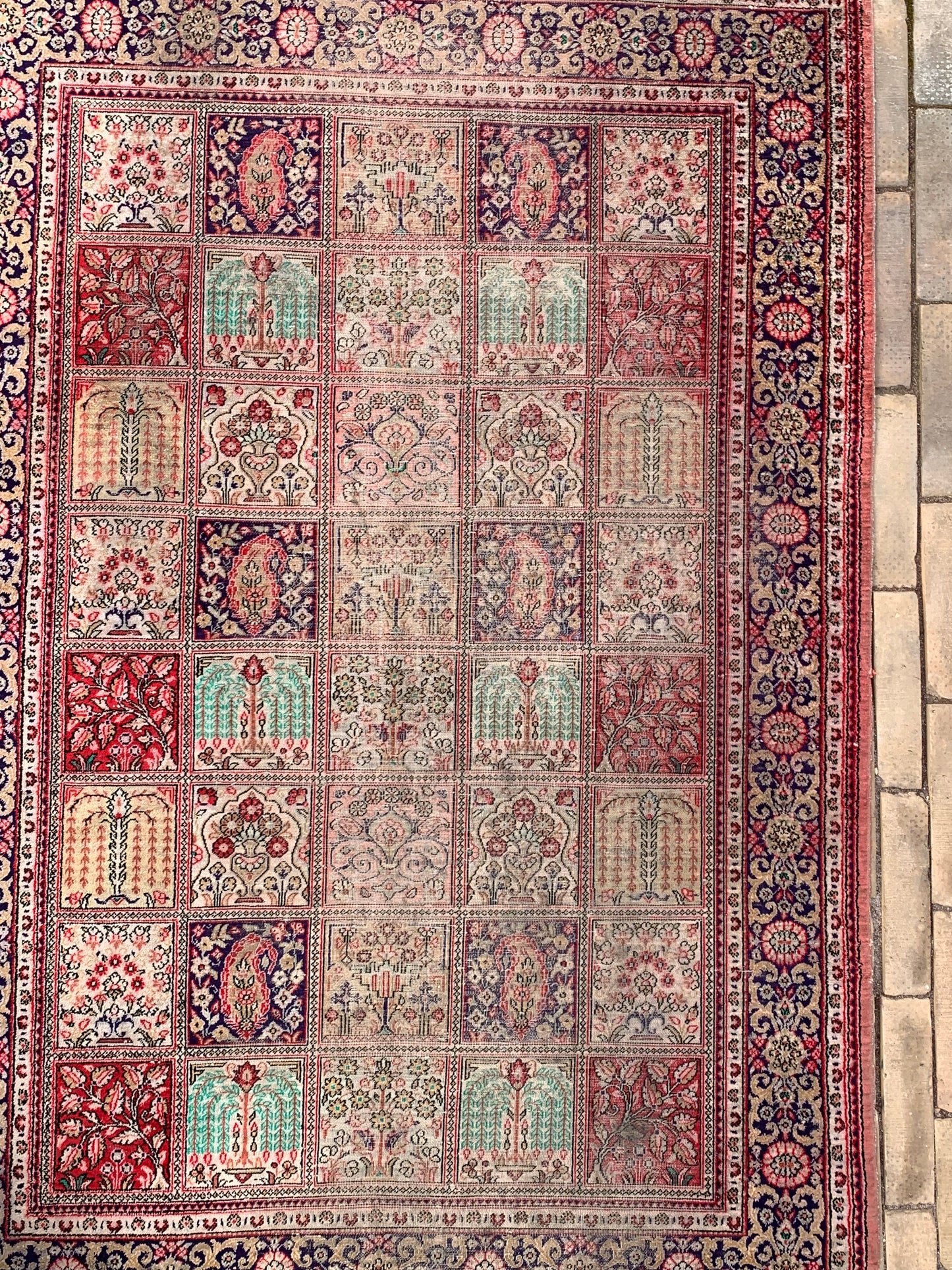 Iran antiques | Qum Silk 1860年代 143×100cm